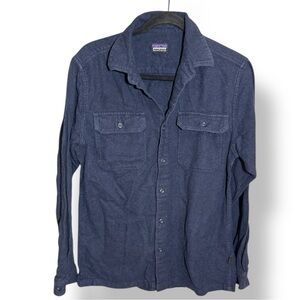 Patagonia Organic Cotton Work Shirt Jacket Navy Blue FA18 Button Front